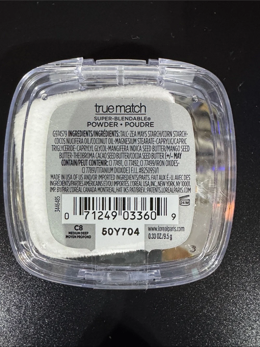 L'Oreal True Match Powder C8 Medium Deep - Brown